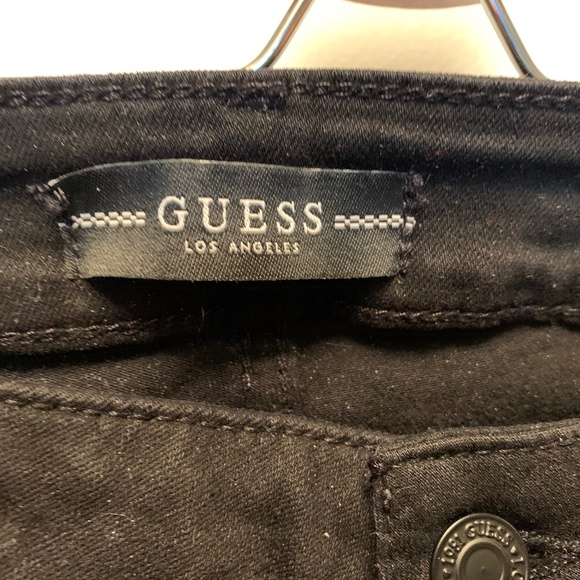 Guess Distressed Jewelled Black Jeans - Picture 5 of 8